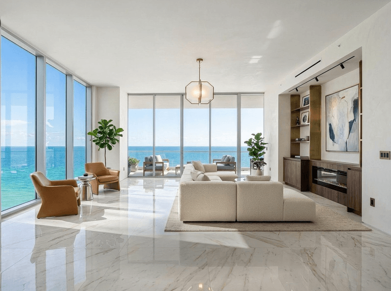 Staged living room