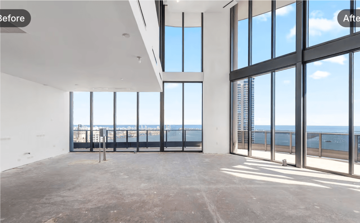 Staged interior